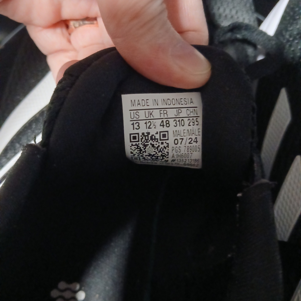 adidas Black and White Athletic Shoes